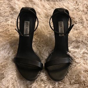 Steve Madden - Black Ankle Strap Heels